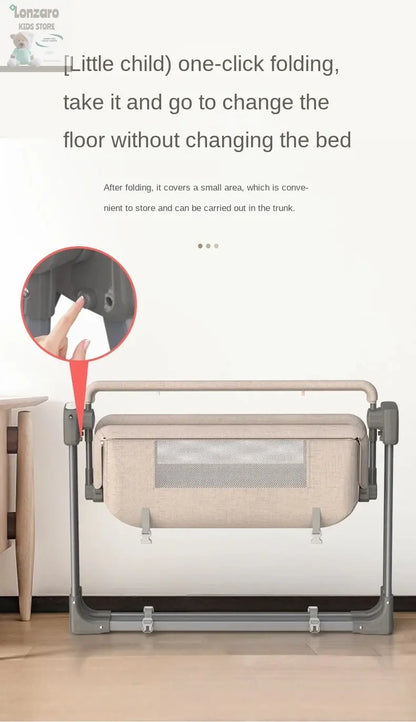 LazyChild 0-3 Years Old Baby Cradle Multi-function Electric Intelligent Sleep Rocking Chair Newborn Baby Sleeping Basket 2023 Lonzaro Kids