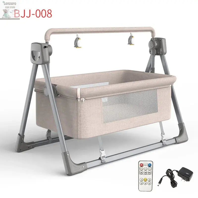LazyChild 0-3 Years Old Baby Cradle Multi-function Electric Intelligent Sleep Rocking Chair Newborn Baby Sleeping Basket 2023 Lonzaro Kids