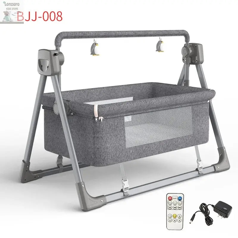 LazyChild 0-3 Years Old Baby Cradle Multi-function Electric Intelligent Sleep Rocking Chair Newborn Baby Sleeping Basket 2023 Lonzaro Kids