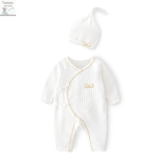 Lichtgewicht Katoenen Romper voor Pasgeborenen 0-6M - Lonzaro Kids