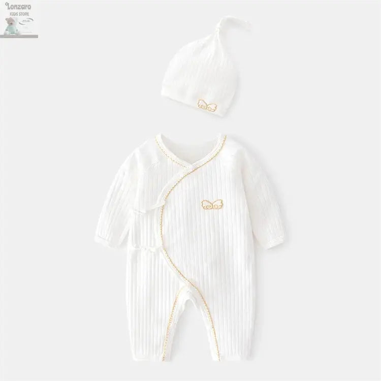 Lichtgewicht Katoenen Romper voor Pasgeborenen 0-6M - Lonzaro Kids
