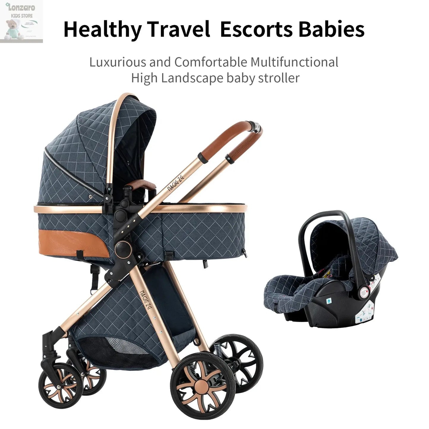 Lightweight Kinderwagen 3-IN-1 Luxury - Lonzaro Kids
