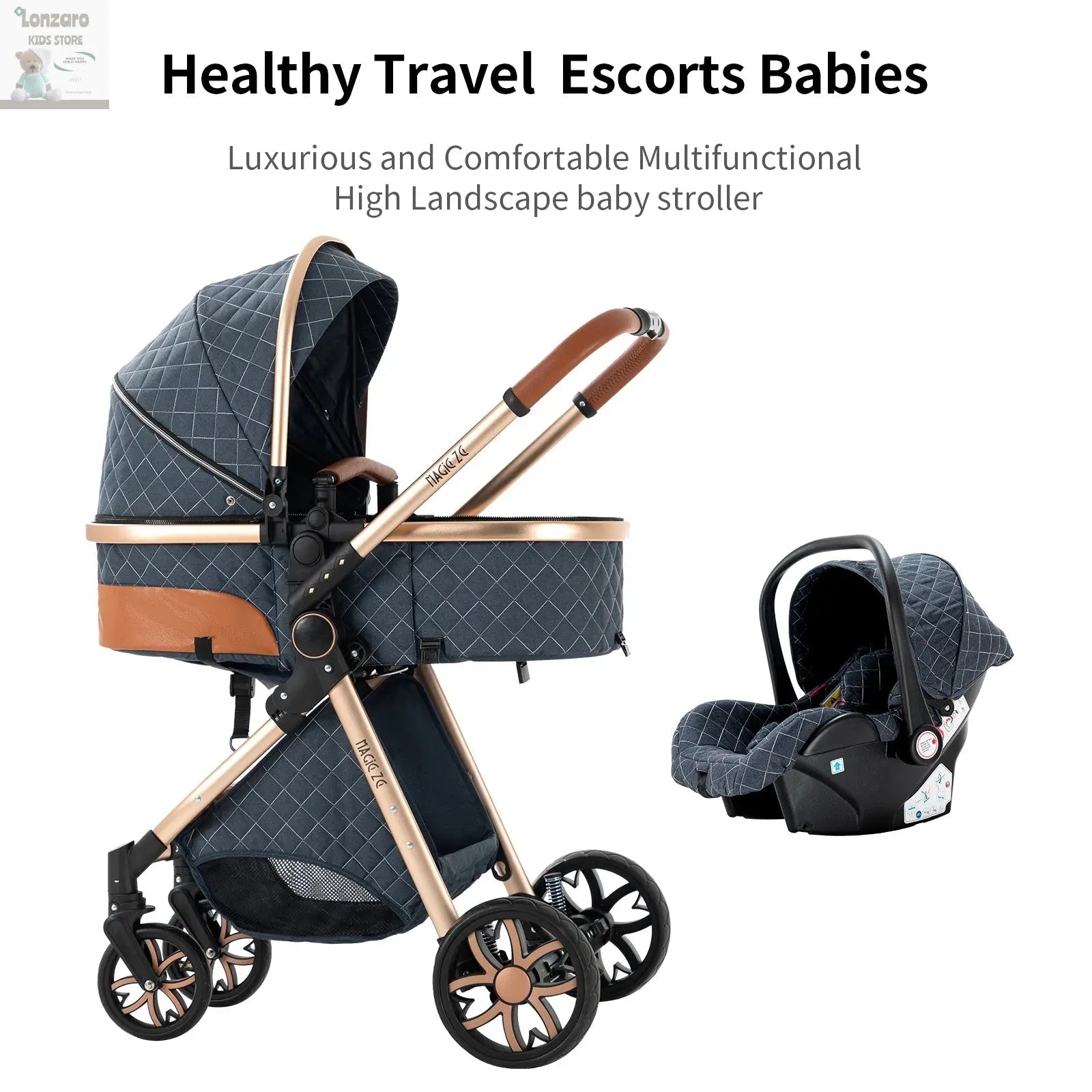 Lightweight Kinderwagen 3-IN-1 Luxury - Lonzaro Kids