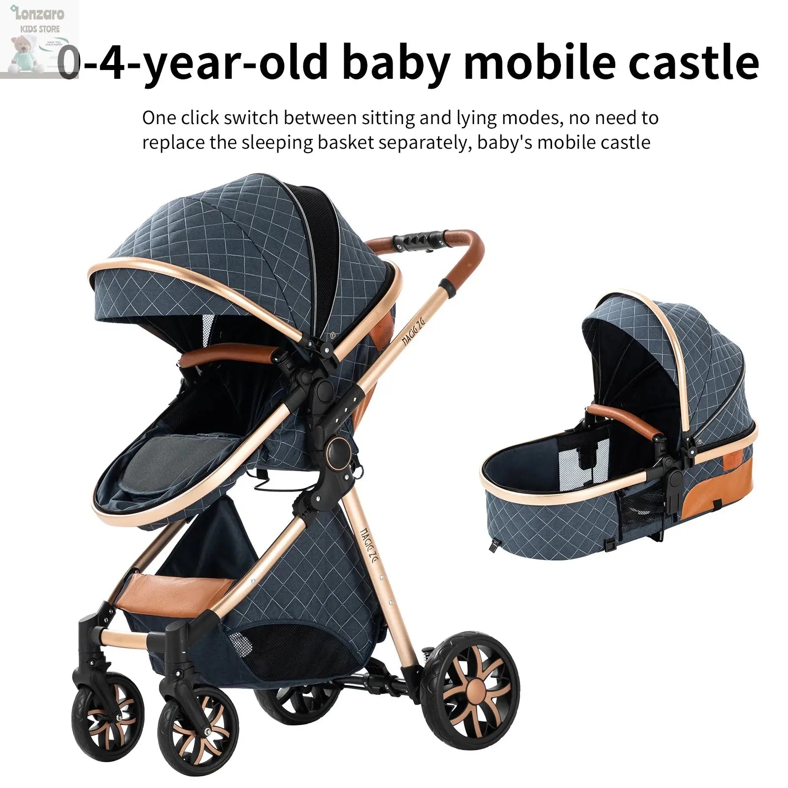 Lightweight Kinderwagen 3-IN-1 Luxury - Lonzaro Kids
