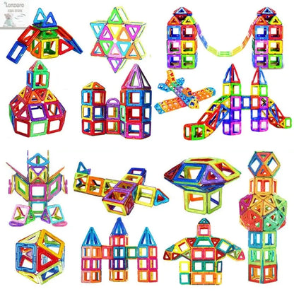 Magnetic Building Blocks Big Size and Mini Size DIY Magnets Toys for Kids Designer Construction Set Gifts for Children Toys Lonzaro Kids