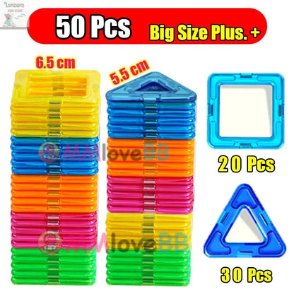 Magnetic Building Blocks Big Size and Mini Size DIY Magnets Toys for Kids Designer Construction Set Gifts for Children Toys Lonzaro Kids
