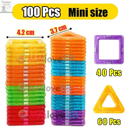 Magnetic Building Blocks Big Size and Mini Size DIY Magnets Toys for Kids Designer Construction Set Gifts for Children Toys Lonzaro Kids