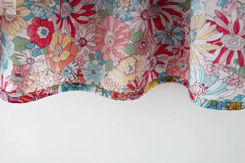 Meisjes - Jurkje met Vleugels en Bloemen Lonzaro Kids