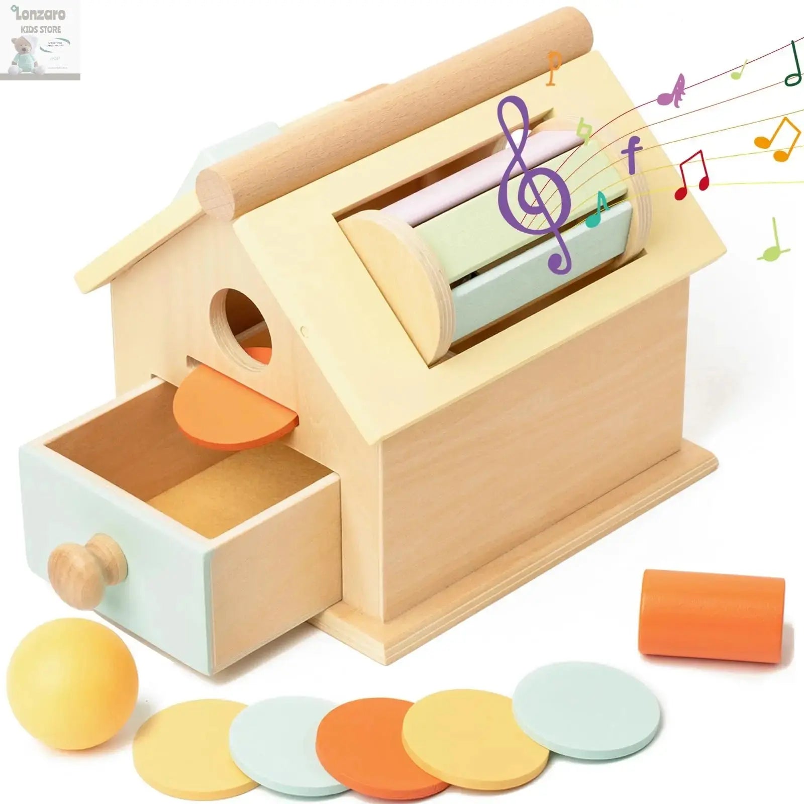 Montessori 5-in-1 Speelgoeddoos voor Peuters - Lonzaro Kids