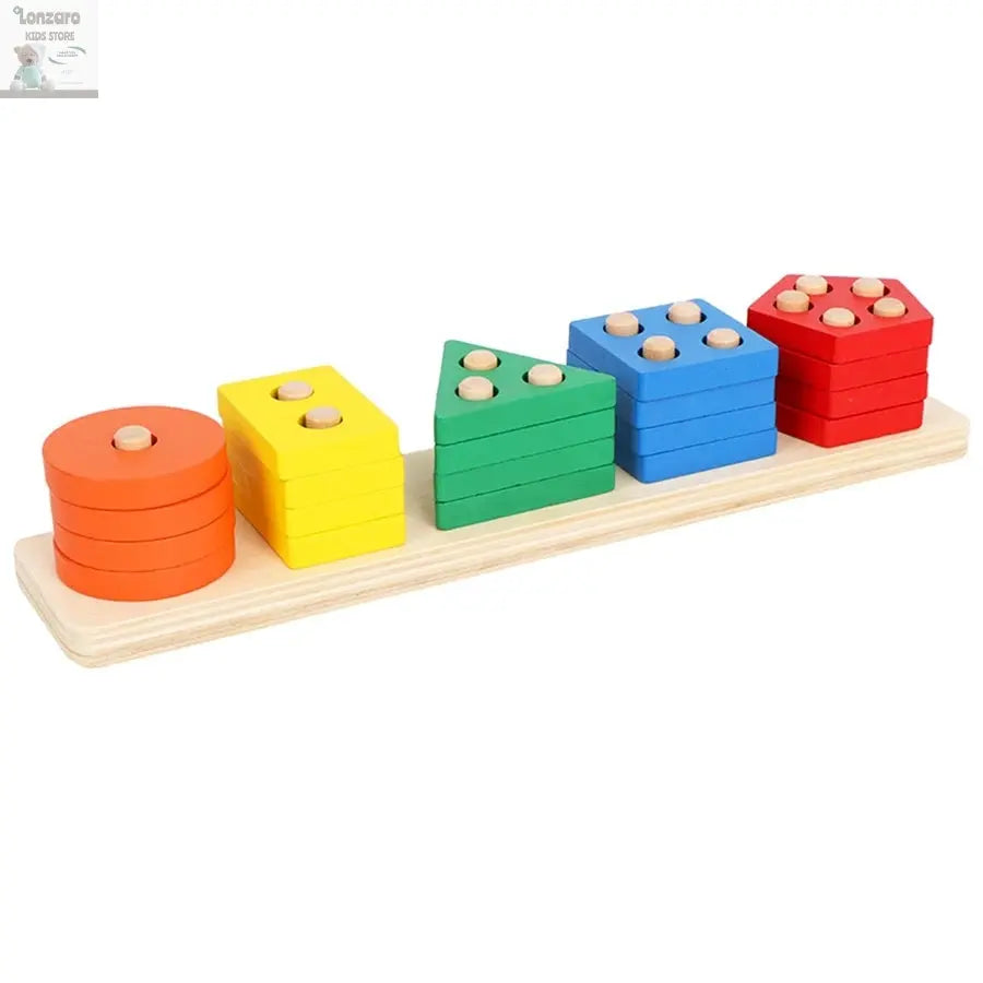 Montessori Wooden Sorting Stacking Toys Puzzle For Toddlers And Kids Preschool Fine Motor Skill Toy For 1 Years Lonzaro Kids