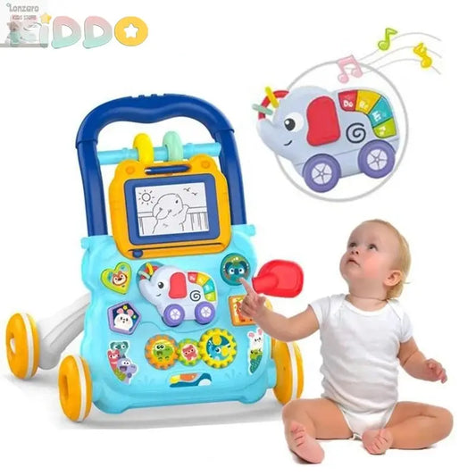 Muzikale Olifanten loopwagen voor Babys Lonzaro Kids