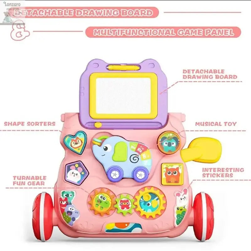 Muzikale Olifanten loopwagen voor Babys Lonzaro Kids