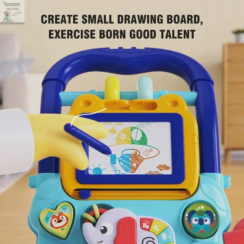 Muzikale Olifanten loopwagen voor Babys Lonzaro Kids