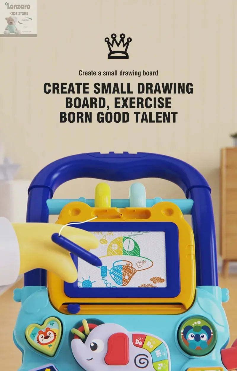 Muzikale Olifanten loopwagen voor Babys Lonzaro Kids