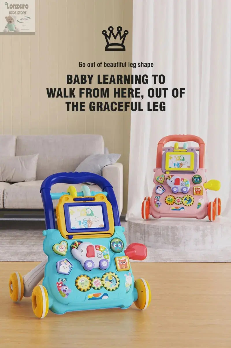 Muzikale Olifanten loopwagen voor Babys Lonzaro Kids