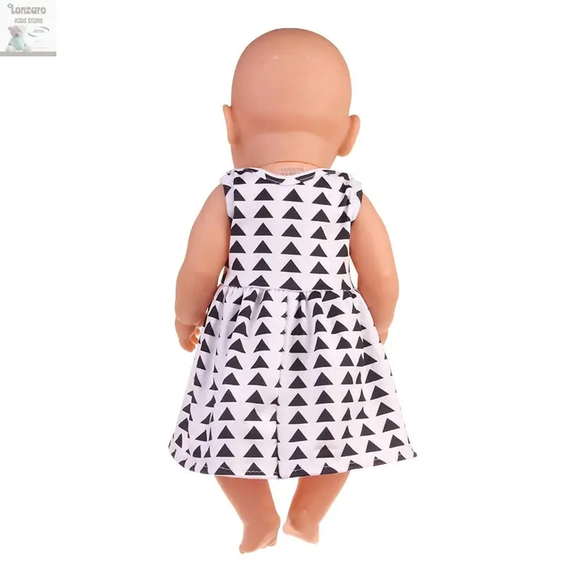 New 43 cm Born Baby Doll Clothes Hat Dress For 18 Inch 1/3 BJD Dolls White Sock Underwear For Girl Lonzaro Kids