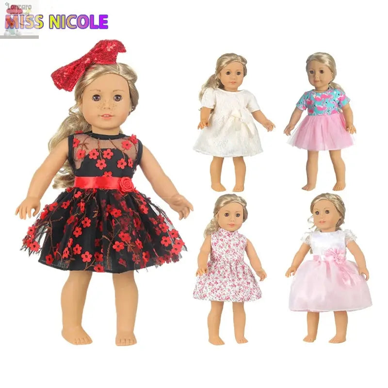 New 43 cm Born Baby Doll Clothes Hat Dress For 18 Inch 1/3 BJD Dolls White Sock Underwear For Girl Lonzaro Kids