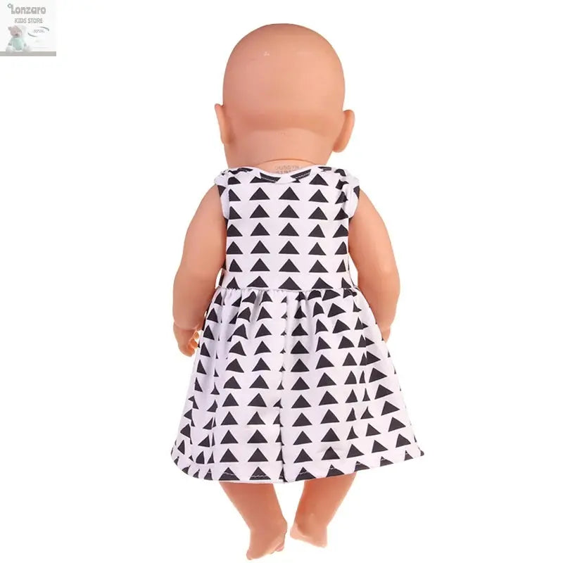 New 43 cm Born Baby Doll Clothes Hat Dress For 18 Inch 1/3 BJD Dolls White Sock Underwear For Girl Lonzaro Kids
