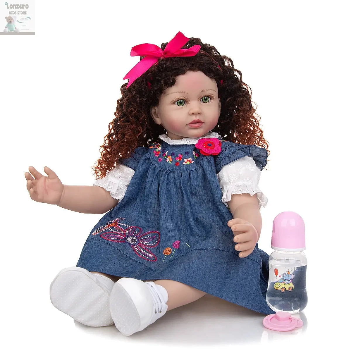 New Design Density Curls As Princess Reborn Baby Dolls Lifelike 60 CM Toddler Bebe Dolls Toy Kids Cosplay Playmate Birthday Gift Lonzaro Kids