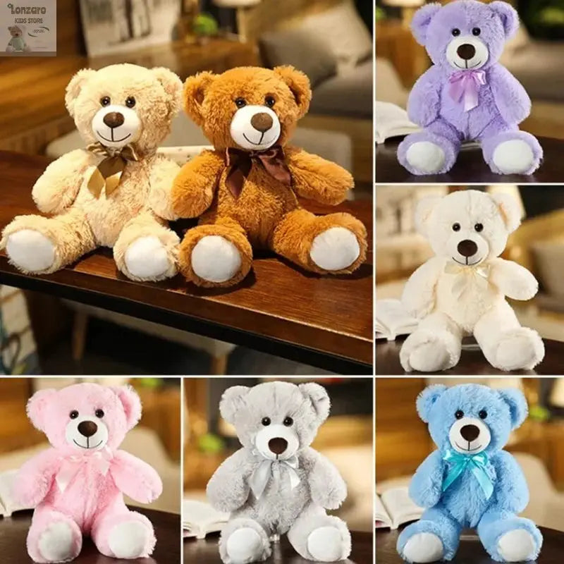New Hot Christmas Bear Lovely Teddy Bear Plush Toys Stuffed Cute Bear Doll Boys&Girls Valentine's Gift Kids Baby Christmas Gift Lonzaro Kids