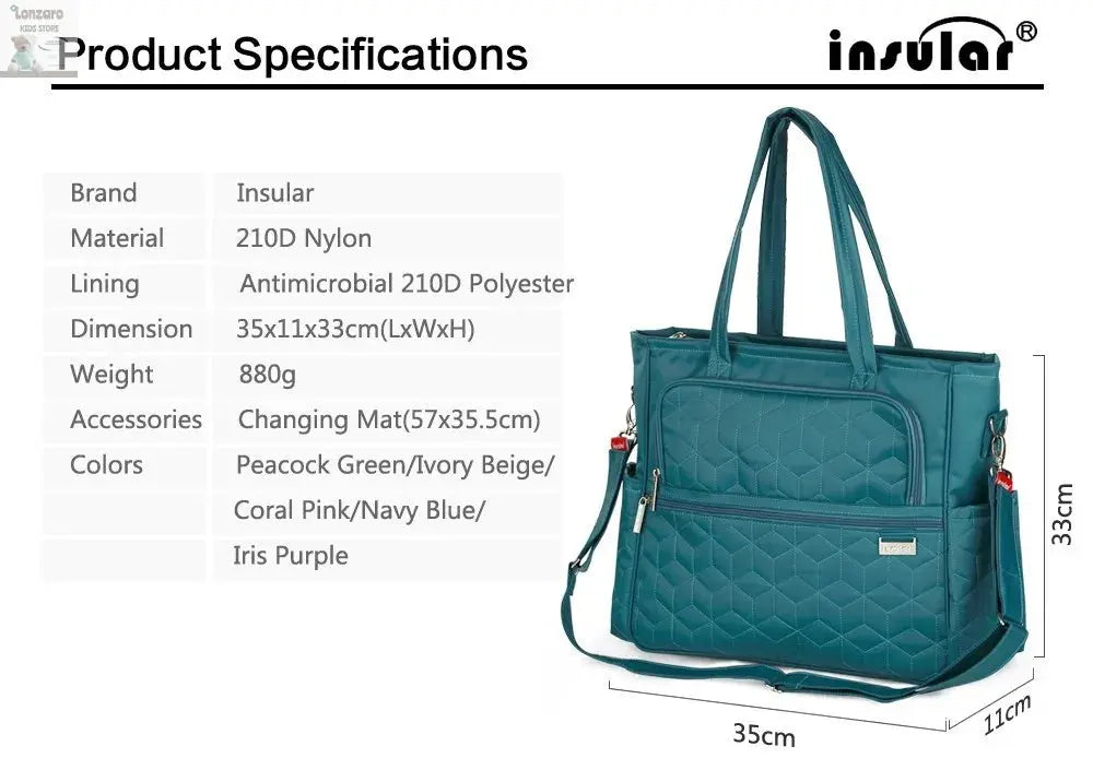 Nylon Multifunctionele Luiertas voor Mama's en Baby's - Lonzaro Kids