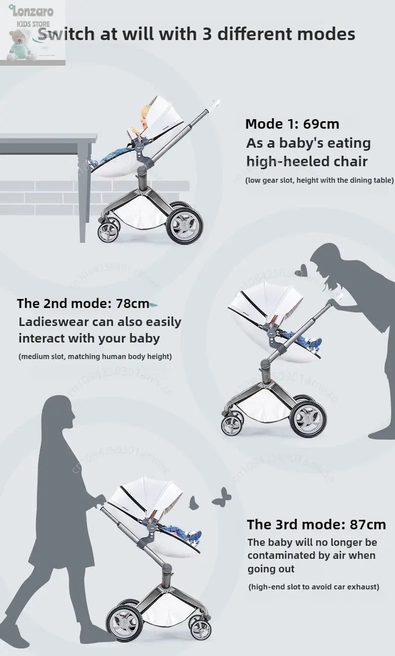 Opvouwbare Lichtgewicht Kinderwagen - Lonzaro Kids