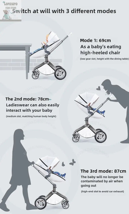 Opvouwbare Lichtgewicht Kinderwagen - Lonzaro Kids