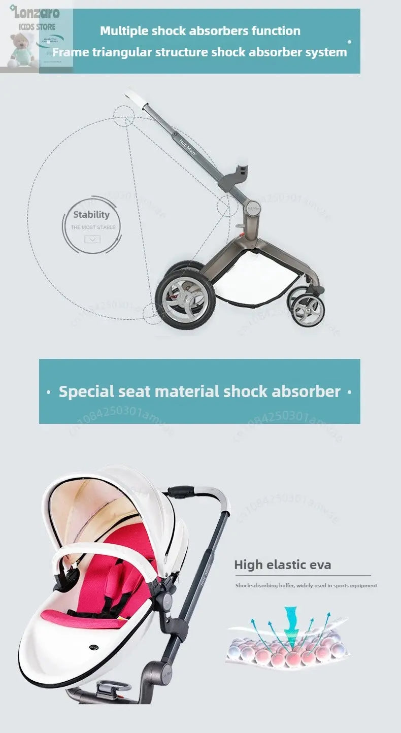 Opvouwbare Lichtgewicht Kinderwagen - Lonzaro Kids