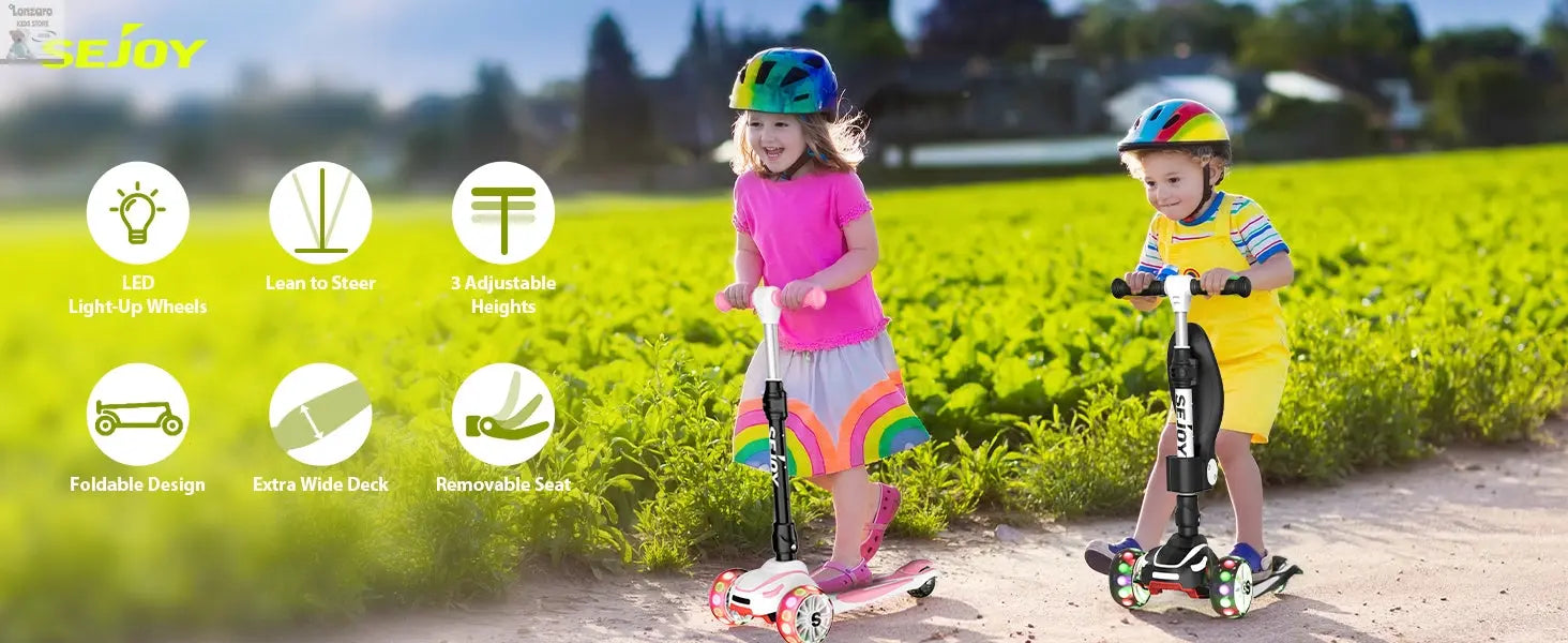 Peuters Scooter Vouwbare Driewieler voor Peuters - Lonzaro Kids