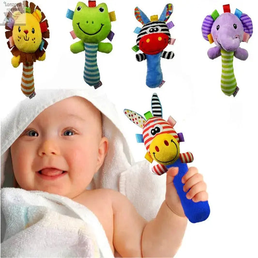 Pluche Dier Rammelaar voor Baby's - Educatief Speelgoed Lonzaro Kids