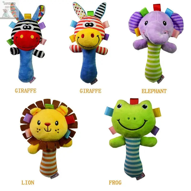 Pluche Dier Rammelaar voor Baby's - Educatief Speelgoed Lonzaro Kids