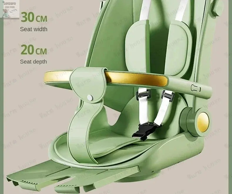 Portable Three-wheel Baby Stroller Foldable Three-wheel Baby Stroller for Children Seat Swivel Three-wheeled Children's Bicycle Lonzaro Kids