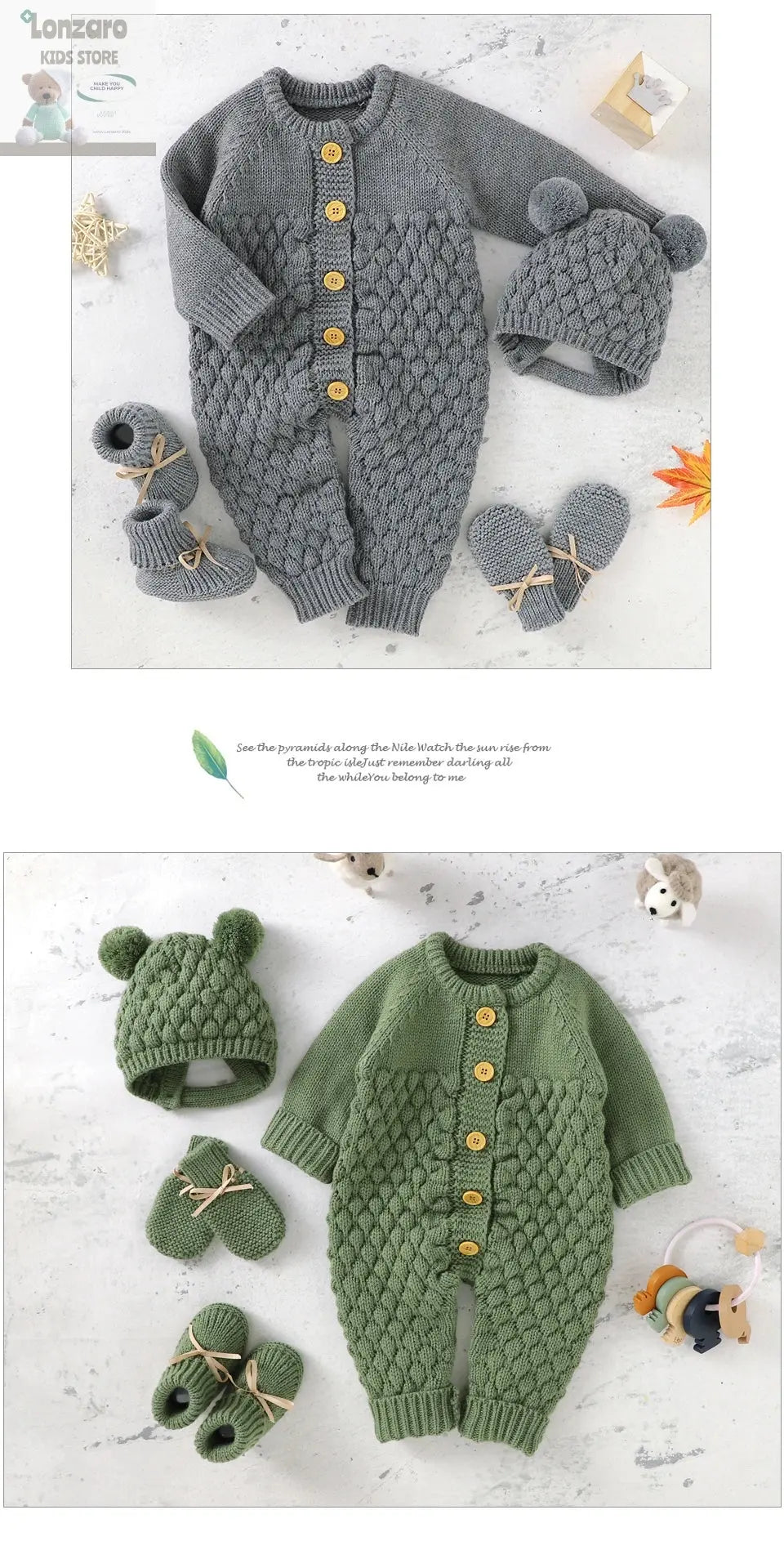 Rompers voor Baby’s Herfst & Winter - Lonzaro Kids