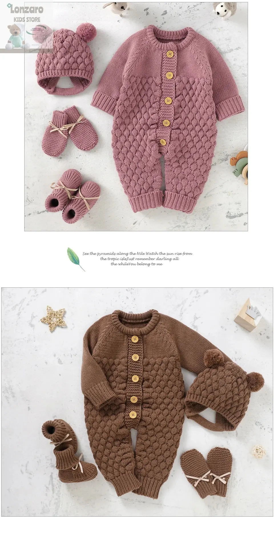Rompers voor Baby’s Herfst & Winter - Lonzaro Kids