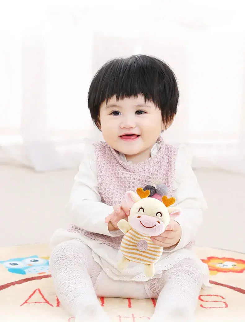 New Baby Rattle Toys Cartoon Animals Plush Infant Hand Ring Bed Toys for Newborn 0-24 Months Toddler Early Educational Toy Lonzaro Kids