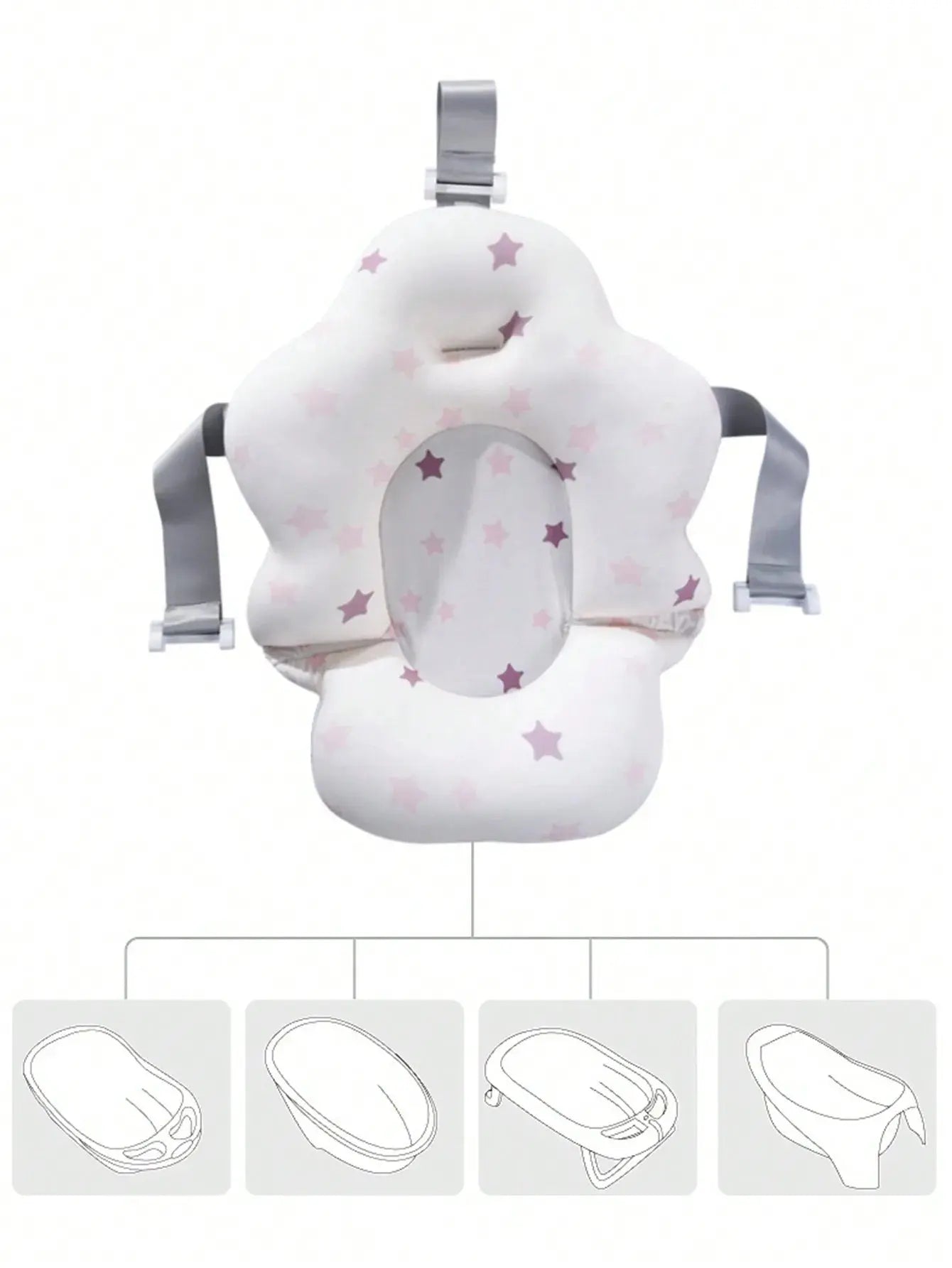 Productnaam: Veilig Babybadnet - Ondersteunend en Antislip - Lonzaro Kids