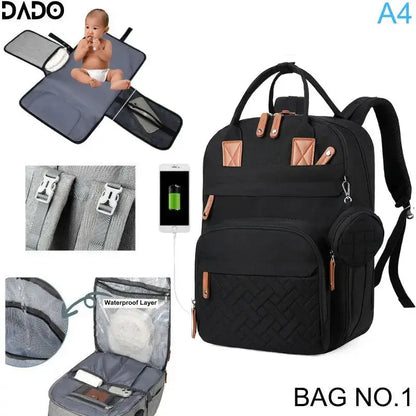 Diaper Bag Backpack Baby Essentials Travel Tote Multifunction Waterproof with Changing Station Pad Stroller Straps Big for Mommy Lonzaro Kids