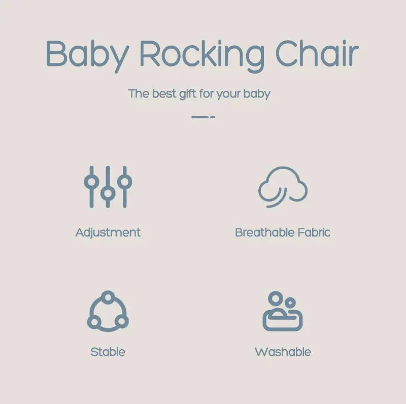 Baby Rocking Chair with Toys Foldable Swing Chair for Babies & Toddlers Three-speed Height Adjustment Baby Comfort Chair Lonzaro Kids
