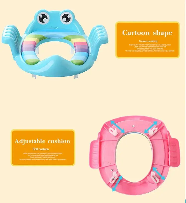 Baby Child Potty Toilet Trainer Seat Step Stool Ladder Adjustable Training Chair comfortable cartoon cute toilet seat for childr Lonzaro Kids