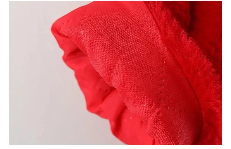 Winter Jacket For Baby Girl Clothes Fashion Christmas Princess Cloak Autumn Warm Faux Fur Girls Coat Plush Baby Outwear Lonzaro Kids