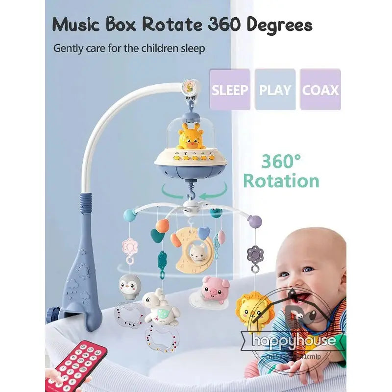 Musical Baby Crib Mobile with Lights Music Projection for Infants Remote Control Crib Toys for Newborn Baby Mobile for Crib Toys Lonzaro Kids