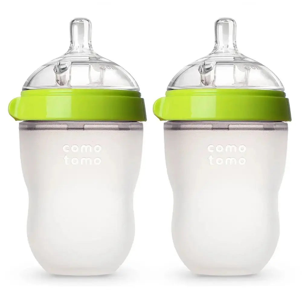Kleurrijke Siliconen Babyflessen Set - 5 & 8 oz - Lonzaro Kids 