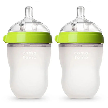 Kleurrijke Siliconen Babyflessen Set - 5 & 8 oz - Lonzaro Kids 