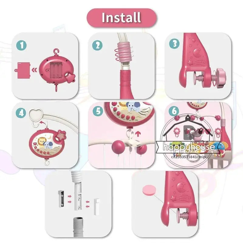 Musical Baby Crib Mobile with Lights Music Projection for Infants Remote Control Crib Toys for Newborn Baby Mobile for Crib Toys Lonzaro Kids