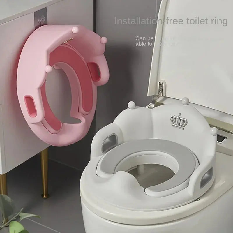 Baby and Child Toilet Seat Ring Female Baby and Little Boy Cushion Bedpan Cover Children's Toilet Household Auxiliary Toilet Lonzaro Kids