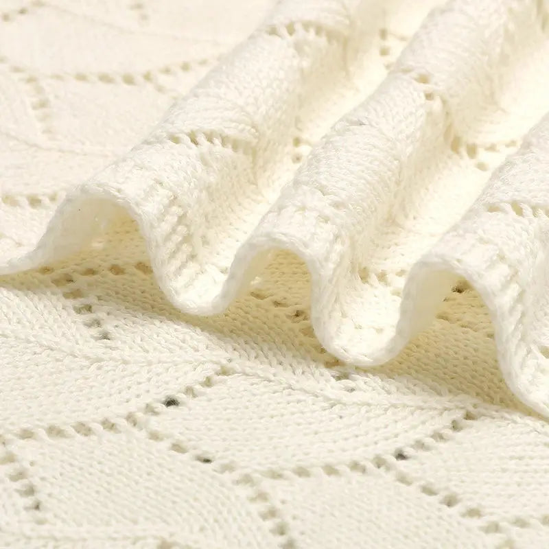 Anti-pilling Hollowed Newborn Baby Boys & Girls Late Spring To Autumn Blankets Breathable Knitted Cotton Infant Swaddle Wraps Lonzaro Kids