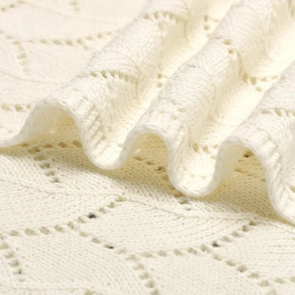 Anti-pilling Hollowed Newborn Baby Boys & Girls Late Spring To Autumn Blankets Breathable Knitted Cotton Infant Swaddle Wraps Lonzaro Kids