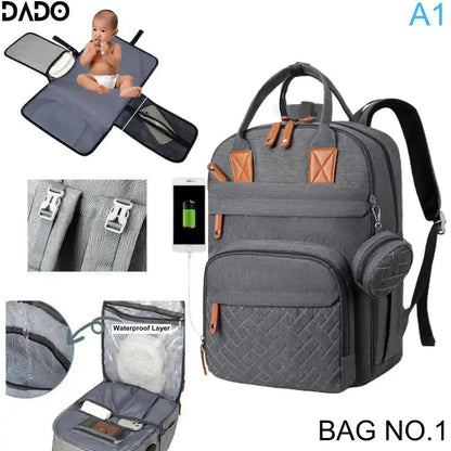 Diaper Bag Backpack Baby Essentials Travel Tote Multifunction Waterproof with Changing Station Pad Stroller Straps Big for Mommy Lonzaro Kids