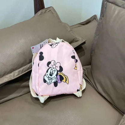 Disney Cartoon Mickey Mouse Cute Fashion Backpack Women's Minnie Canvas School Bag Fashion Large Capacity Backpack Girls Mochila Lonzaro Kids