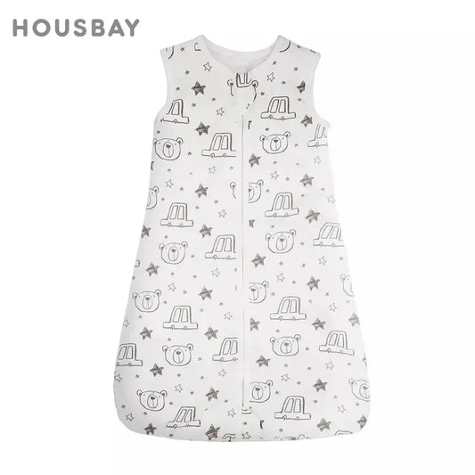 Sleeping Bags For Baby 3-18Months Summer Thin Baby One-Piece Sleepwear Cute Bear Print Cartoon Sleepsack Anti-Kick Blanket Lonzaro Kids
